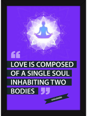 

PW Quotes On Love - Inspiring For Home And Living - Love is Single Soul Wall Poster 13*19 inches Matte Finish Paper Print(19 inch X 13 inch, Rolled)