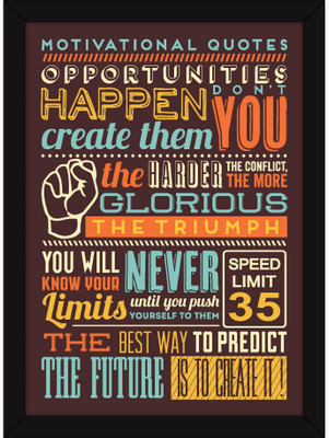 

PW s - Inspirational Quotes Gift For Room Walls And Table - 4 Thoughts For Motivation Wall Poster 13*19 inches Matte Finish Paper Print(19 inch X 13 inch, Rolled)
