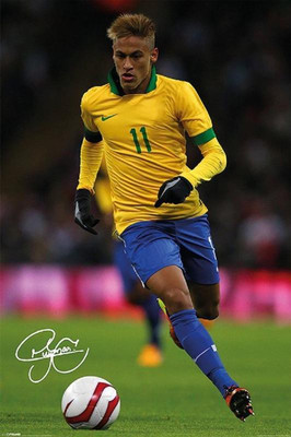 Neymar Autograph Poster POSTER PRINT ON 13X19 INCHES Paper Print(19 inch X 13 inch, Rolled)