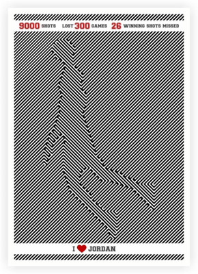 

PW Summary of Success in life of Michael Jordan Minimalist illusion Wall Poster 13*19 inches Matte Finish Paper Print(19 inch X 13 inch, Rolled)