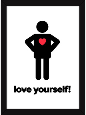 

PW Wall s Motivational With For Home And Living - Love yourself Wall Poster 13*19 inches Matte Finish Paper Print(19 inch X 13 inch, Rolled)