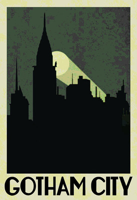 

PW 'Gotham City' Wall Poster 13*19 inches Matte Finish Paper Print(19 inch X 13 inch, Rolled)