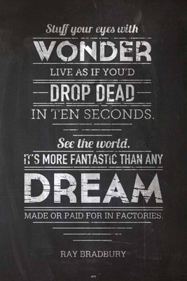 

PW Ray Bradbury Quote Wall Poster 13*19 inches Matte Finish Paper Print(19 inch X 13 inch, Rolled)