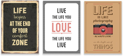 

PW Combo Set Of 3 s Motivational Quotes Wall Poster 13*19 inches Matte Finish Paper Print(19 inch X 13 inch, Rolled)
