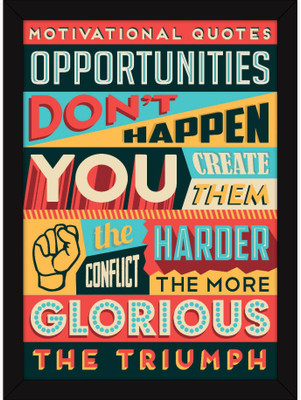 

PW Photo With Quotes - For Gifting Inspiration - Motivation Message - Create Opportunities Wall Poster 13*19 inches Matte Finish Paper Print(19 inch X 13 inch, Rolled)