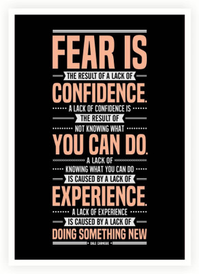 

PW Fear Is The Result Dale Carnegie Inspirational Quotes Wall Poster 13*19 inches Matte Finish Paper Print(19 inch X 13 inch, Rolled)