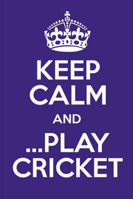 

PW keep calm and play cricket Wall Poster 13*19 inches Matte Finish Paper Print(19 inch X 13 inch, Rolled)
