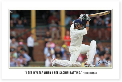 

PW 'Sachin Tendulkar - Don Bradman Quote' Wall Poster 13*19 inches Matte Finish Paper Print(19 inch X 13 inch, Rolled)
