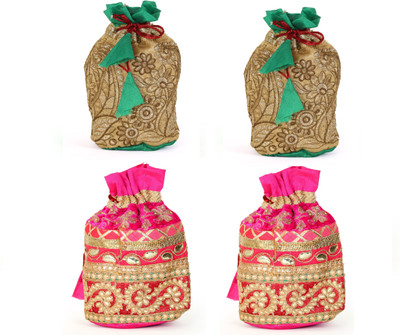 

SUVASANA Jaipur Women Handmade Festive Multicolor Wedding Gift Potli Potli(Multicolor)