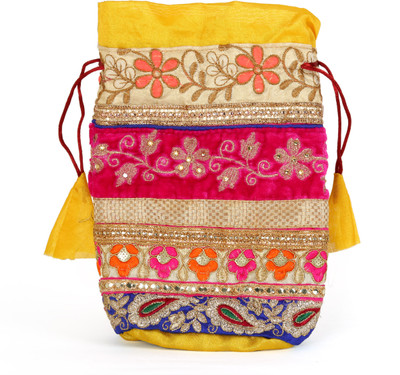 

SUVASANA Jaipur Women Handmade Festive Multicolor Wedding Gift Potli Potli(Multicolor)