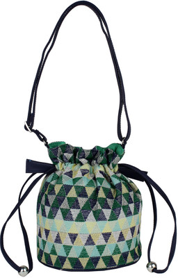 

Tash Creations Sling Bag Potli(Green)