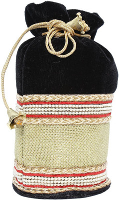

Bagaholics Ethnic Velvet Potli Batwa Potli(Black)