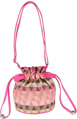 

Tash Creations Sling Bag Potli(Pink)