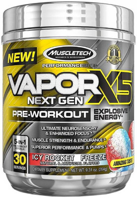 

Muscletech Performance Series Vapor X5 Next Gen Nutrition Drink(264 g, Icy Rocket Freeze Flavored)