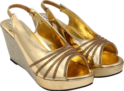 

Sapyork Women Gold Wedges