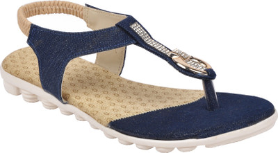 

With The Fashion Women BLUE Flats