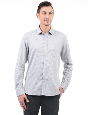 ARROW Men Printed Casual Grey Shirt ARROW Men Printed Casual Grey Shirt