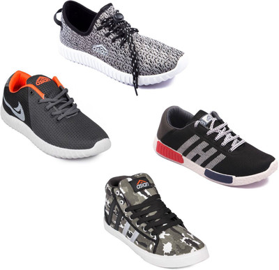 

Asian Asian men's casual shoes with sports shoes combo pack of 4 Casuals For Men(Multicolor