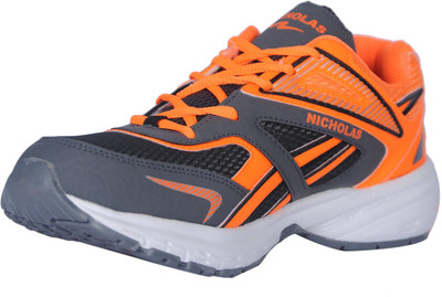 Nicholas Nicholas Gray Running Shoes Running Shoes For Men(Grey, Orange