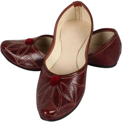 

DFR Ethnic Dark Brown Jutis For Women(Brown, 07 dark brown