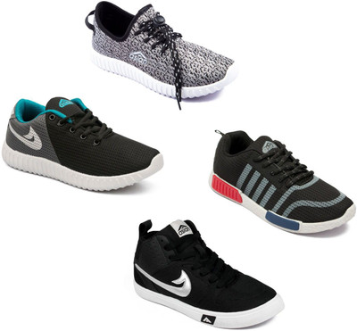 

Asian Asian men's casual shoes with sports shoes combo pack of 4 Casuals For Men(Multicolor