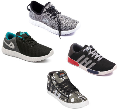 

Asian Asian men's casual shoes with sports shoes combo pack of 4 For Men(Multicolor