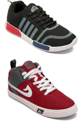 

Asian Asian men's casual shoes with sports shoes combo pack of 2 Casuals For Men(Multicolor