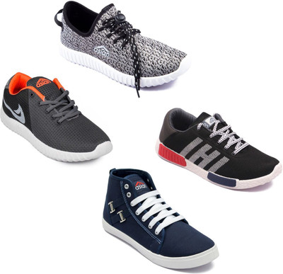 

Asian Asian men's casual shoes with sports shoes combo pack of 4 Casuals For Men(Multicolor