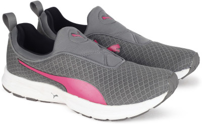 

Puma Burst Slipon Wn s IDP Running Shoes For Women(Grey, Pink, Quiet shade-love potion-puma b