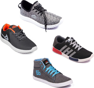 

Asian Asian men's casual shoes with sports shoes combo pack of 4 For Men(Multicolor