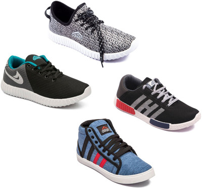 

Asian Asian men's casual shoes with sports shoes combo pack of 4 Casuals For Men(Multicolor