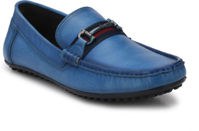

El Paso Genuine Leather Horsebit Blue Genuine Leather Casual Loafer Shoes Loafers For Men(Blue