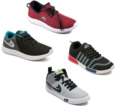 

Asian Asian men's casual shoes with sports shoes combo pack of 4 Casuals For Men(Multicolor