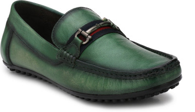 

El Paso Genuine Leather Horsebit Green Genuine Leather Casual Loafer Shoes Loafers For Men(Green