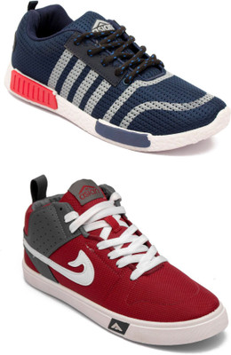 

Asian Asian men's casual shoes with sports shoes combo pack of 2 Casuals For Men(Multicolor