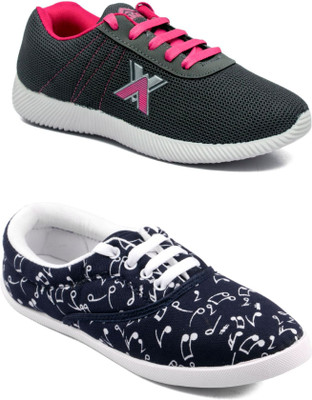 

Asian Women's casual shoes combo pack of 2 Sneakers For Women(Multicolor