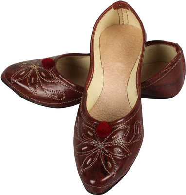 

DFR Ethnic Dark Brown Jutis For Women(Brown, 05 dark brown