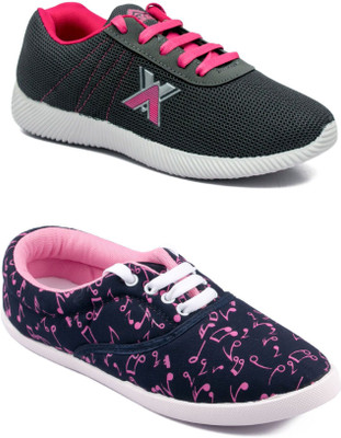 

Asian Women's casual shoes combo pack of 2 For Women(Multicolor
