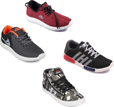 

Asian Asian men's casual shoes with sports shoes combo pack of 4 Casuals For Men(Multicolor