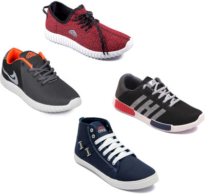 

Asian Asian men's casual shoes with sports shoes combo pack of 4 Casuals For Men(Multicolor