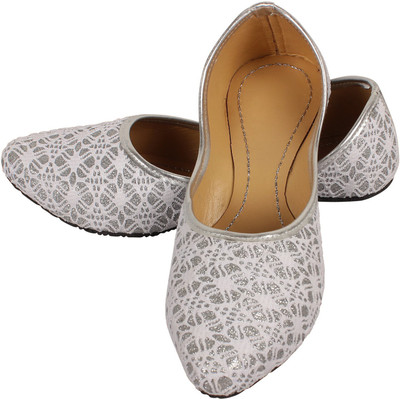

DFR Glitter Jutis For Women(Silver, White
