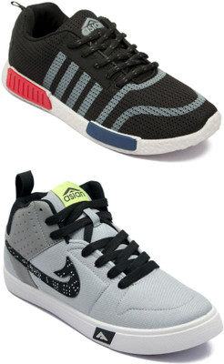 

Asian Asian men's casual shoes with sports shoes combo pack of 2 Casuals For Men(Multicolor