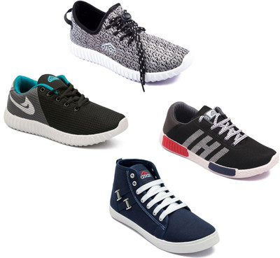 

Asian Asian men's casual shoes with sports shoes combo pack of 4 Sneakers For Men(Multicolor