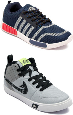 

Asian Asian men's casual shoes with sports shoes combo pack of 2 Walking Shoes For Men(Multicolor