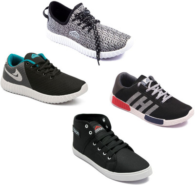 

Asian Asian men's casual shoes with sports shoes combo pack of 4 Casuals For Men(Multicolor