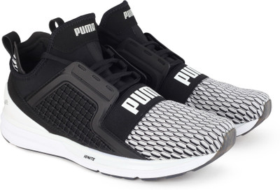 

Puma IGNITE Limitless Colorblock Running Shoes For Men(Black, White