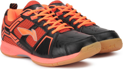 

Li-Ning CROSS Badminton Shoes For Men(Black, Orange