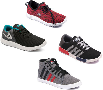 

Asian Asian men's casual shoes with sports shoes combo pack of 4 For Men(Multicolor