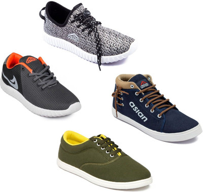 

Asian Asian men's casual shoes with sports shoes combo pack of 4 Sneakers For Men(Multicolor