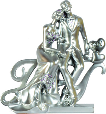

Sigaram Love couple Statue Romantic Decorative Handicraft Figurine Home Interior Bedroom Décor. Decorative Showpiece - 16 cm(Polyresin, Multicolor)